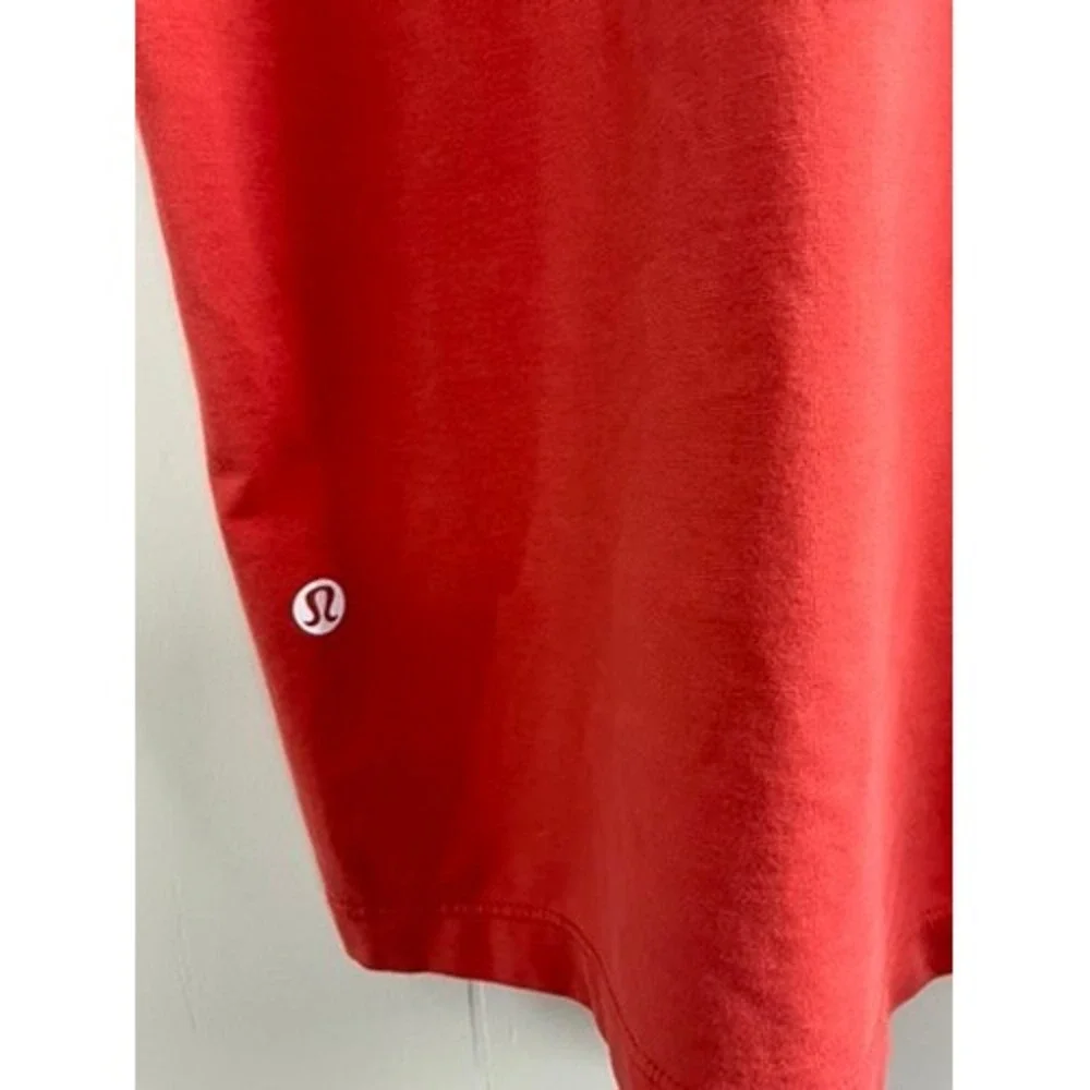 Lululemon Fundamental T-Shirt Mens Medium Red Orange Short Sleeve Pima Tee